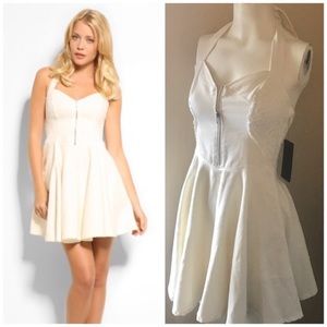 Guess Los Angeles White Denim Flare Dress